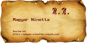 Magyar Ninetta névjegykártya