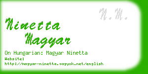 ninetta magyar business card